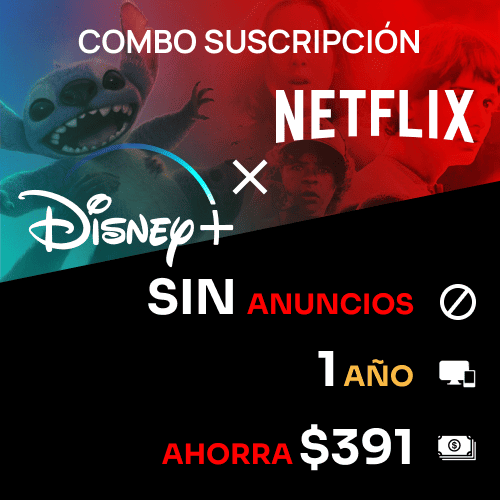Explora un 1 año de diversión con Disney+ & Netflix Premium juntos